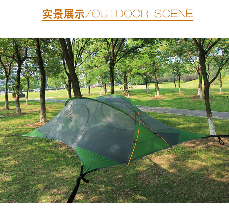 Cheap Goat Tents New Arrival 2 3 Person Aluminum Poles Double Layers Waterproof Mosquito Net Tree Dangling Hanging Camping Tent Barraca Bivvy   